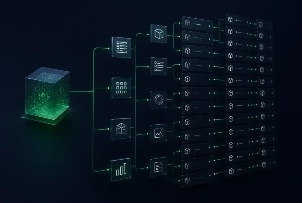Estructura ordenada de datos y atributos de producto estandarizados